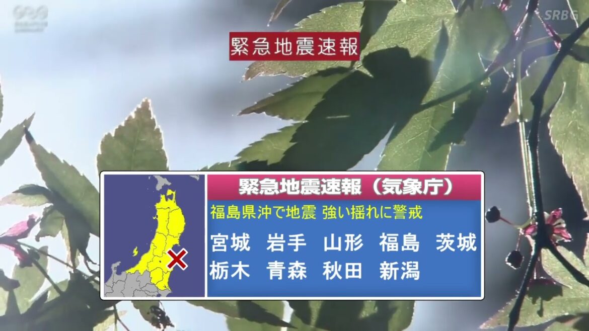 【地震シミュレーション】緊急地震速報 再現【2022年福島県沖地震】