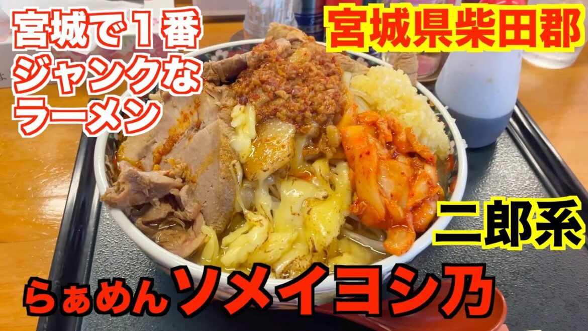 【宮城ラーメン１１６】宮城県柴田郡柴田町「らぁめんソメイヨシ乃」さんにお邪魔して、二郎系ラーメンを食べてきました。（二郎系）ramen review