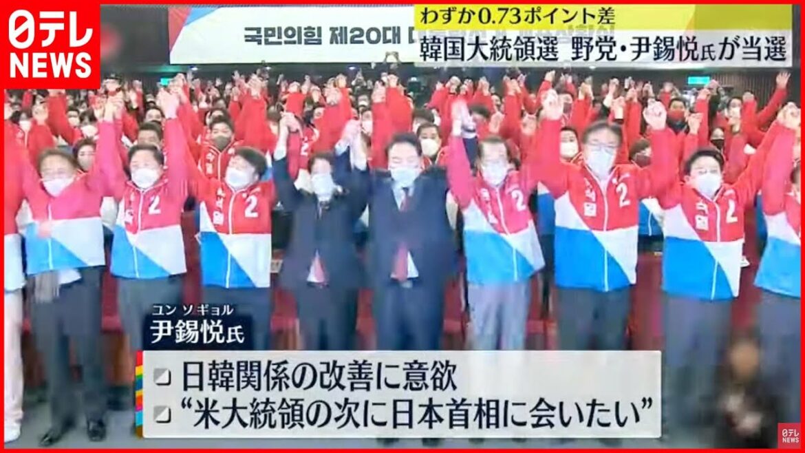【韓国大統領選】尹錫悦氏が当選  日韓関係改善に意欲も