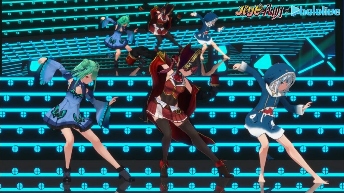 パリピ孔明 x Hololive 【潤羽るしあ/宝鐘マリン/Gawr Gura】