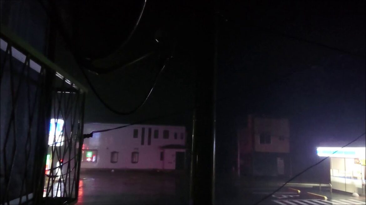 台風15号🌀千葉県茂原市💡停電と道路冠水😨Chiba / Mobara City Power outage and flood due to typhoon