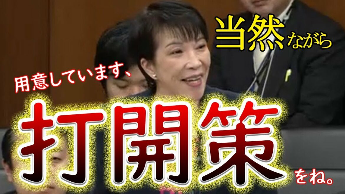 高市早苗、国会で「目標達成への不安」に対して答弁…！