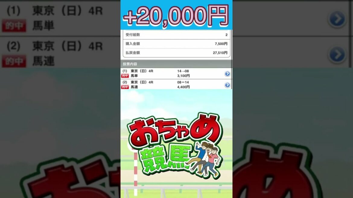 【JRA中央競馬予想】根拠をもって馬単と馬連で勝負！【東京競馬結果】