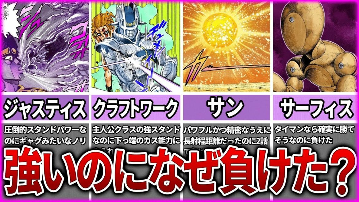 【ジョジョ】強いのに不遇すぎた敵スタンドTOP8【ゆっくり解説】