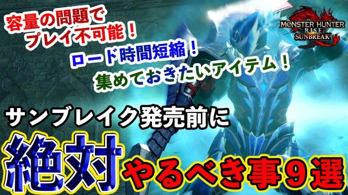 【モンハンサンブレイク】必見！サンブレイク発売前に絶対にやるべき事と対策方法！ロード時間が短縮するおすすめSDカードも【モンスターハンターライズ サンブレイク】