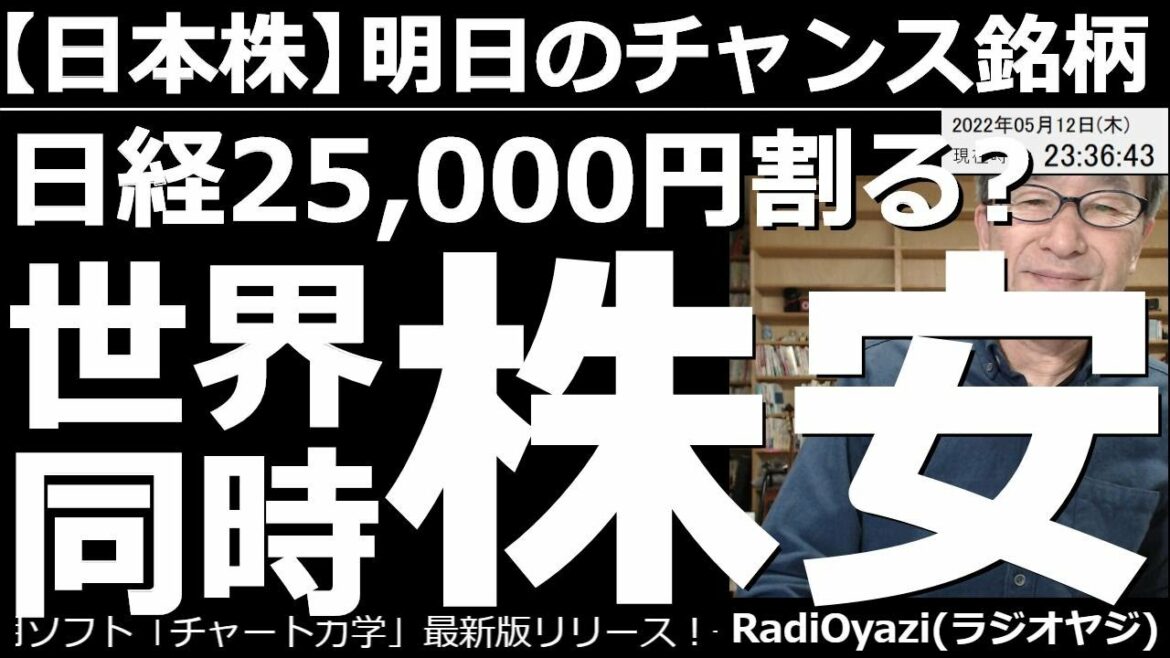 【日本株-明日のチャンス銘柄】世界同時株安!日経平均は25,000円割る? 今晩、米PPI(生産者物価指数)が発表された。結果は悪くなかったが、株はほとんど上がっていない。このまま世界同時株安に突入? 【日本株-明日のチャンス銘柄】世界同時株安!日経平均は25,000円割る? 今晩、米PPI(生産者物価指数)が発表された。結果は悪くなかったが、株はほとんど上がっていない。このまま世界同時株安に突入?