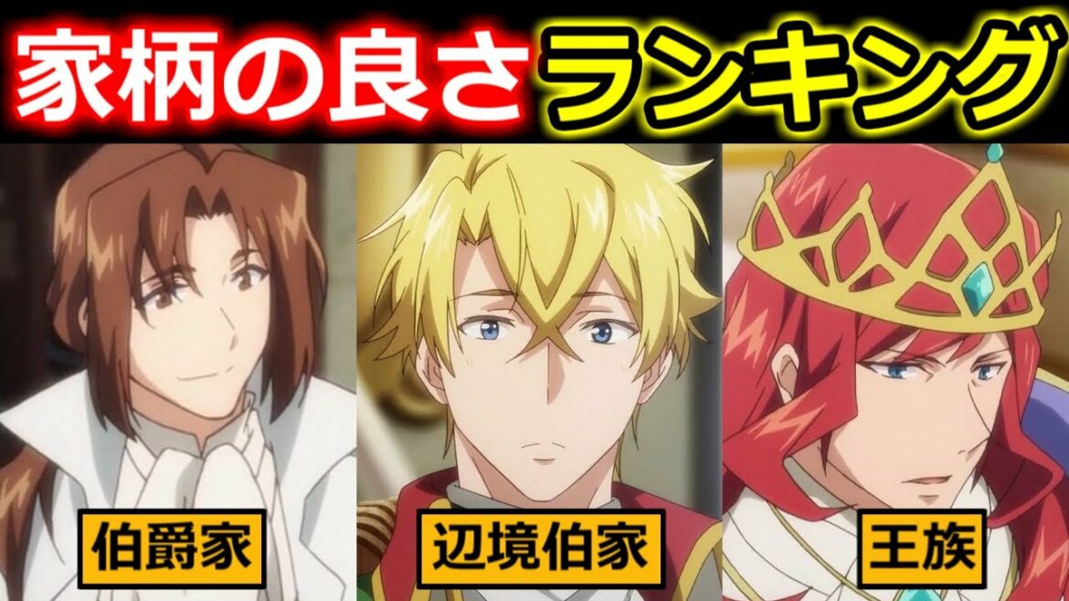 【ゆっくり解説】各キャラの家柄の良さ（当主の貴族称号）でランキング【聖女の魔力は万能です】