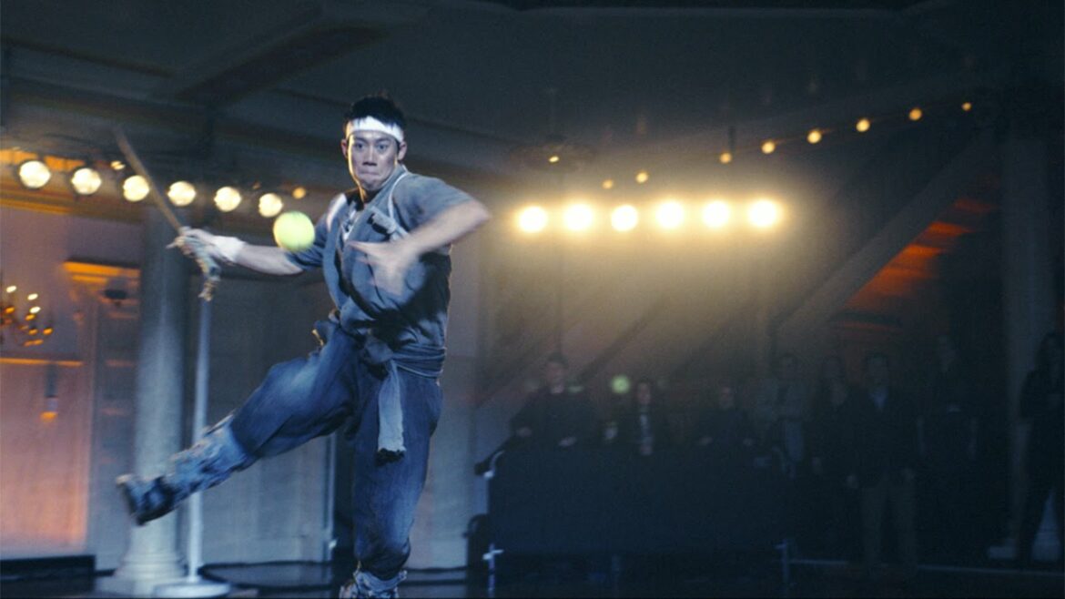 “侍”錦織圭が木刀でエアK！　日清カップヌードルCM