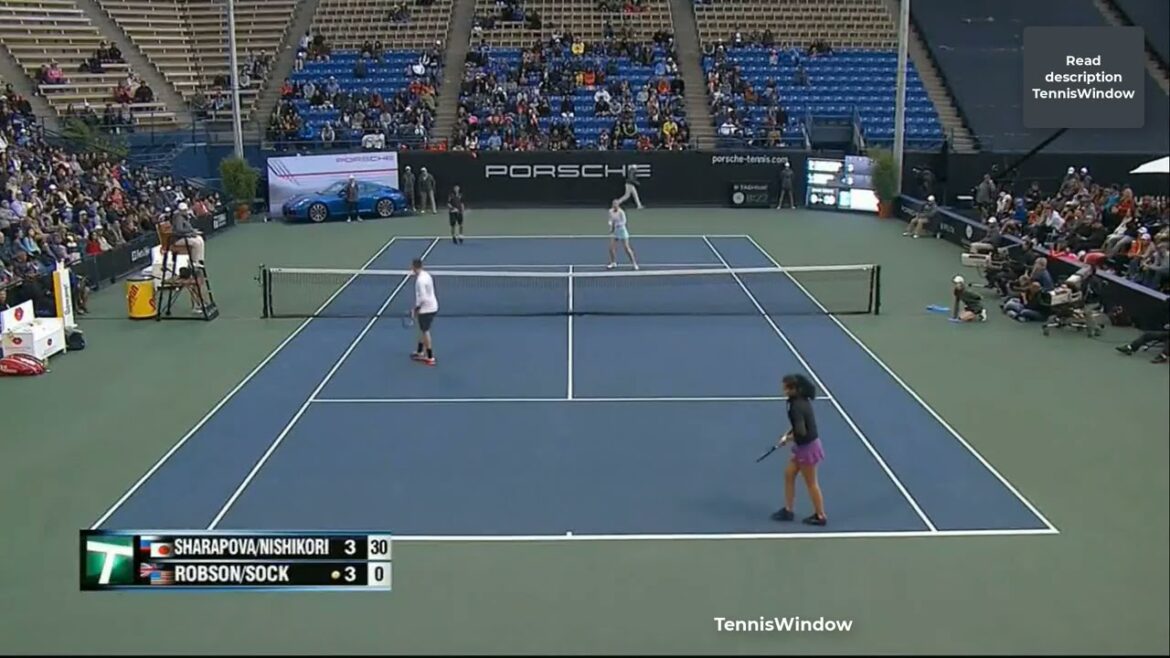 Nishikori (錦織) - Sharapova (シャラポワ) VS Sock (ソック) - Robson (ロブソン)