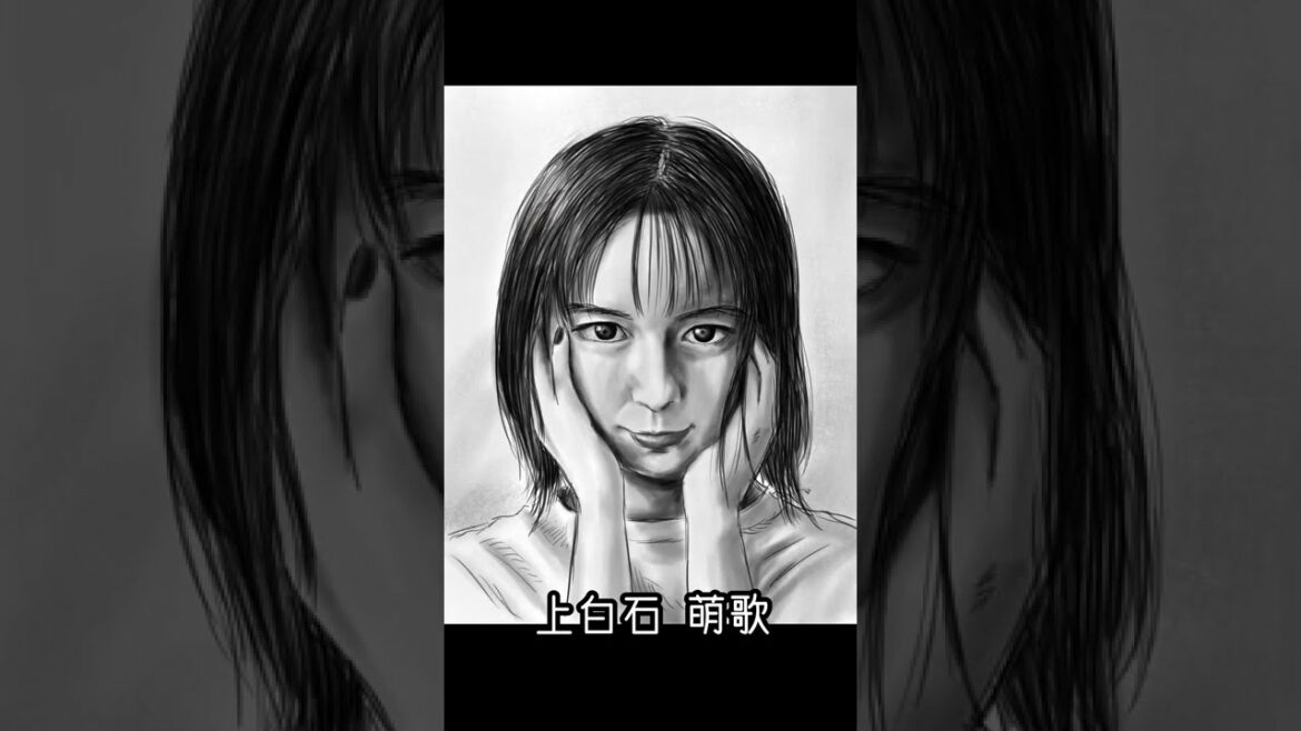 美人姉妹の妹の方描いてみた。【似顔絵】　#Shorts