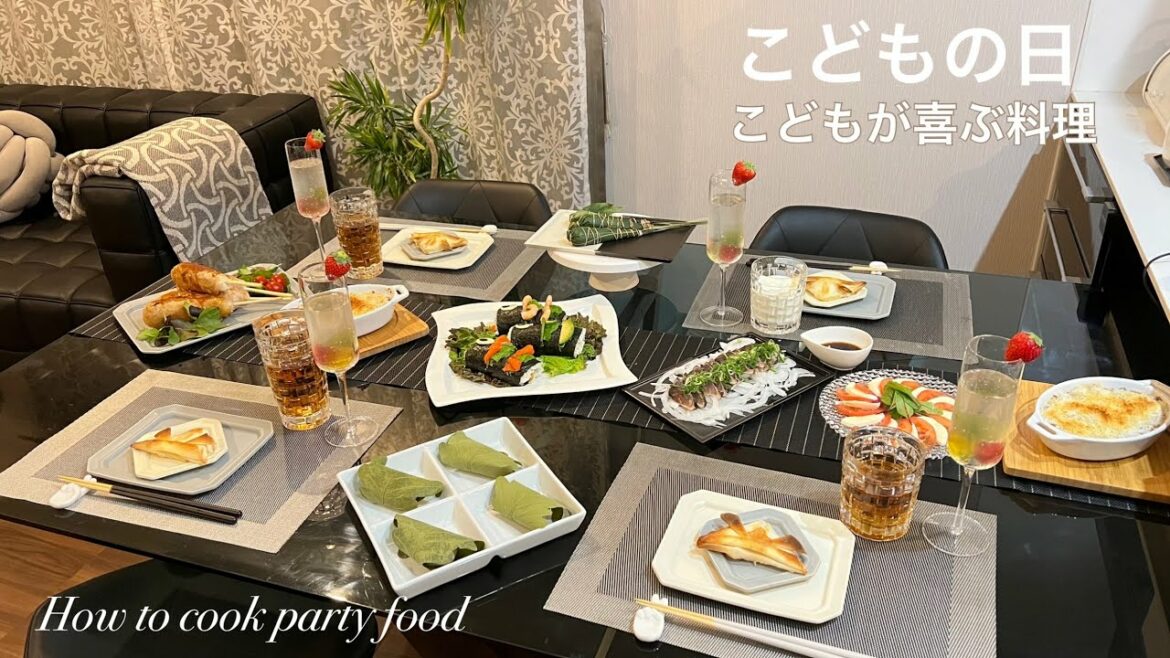 簡単なのに豪華見え!!【こどもの日ごはん】鯉のぼり寿司/兜春巻き/スコップコロッケ/肉巻きおにぎりetc…