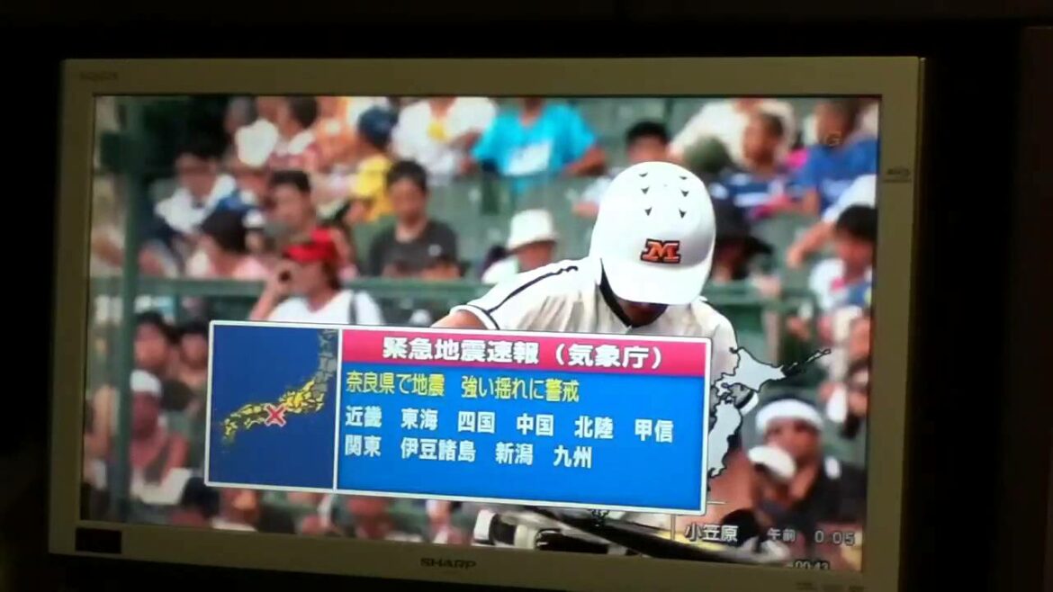 【完全版】全国高校野球大会中継中に緊急地震速報