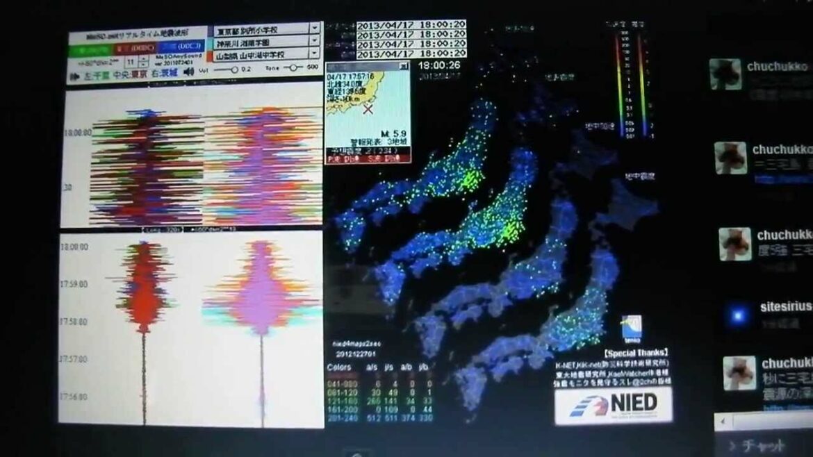 三宅島震度5強　強震モニタ