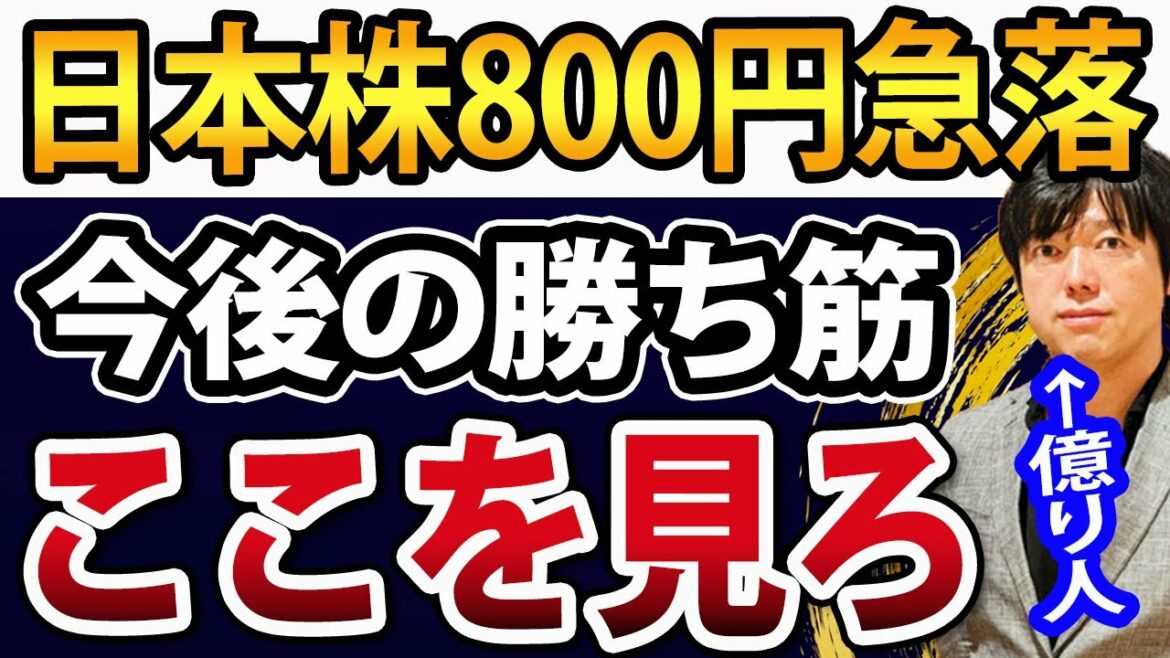 日本株に異変？日経平均800円急落、今後の勝ち筋●●を見ろ