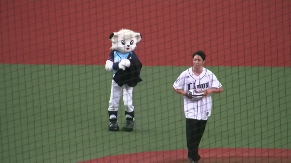 玉木宏さん ベルーナドームで始球式!!【埼玉西武ライオンズ・2022/05/14】