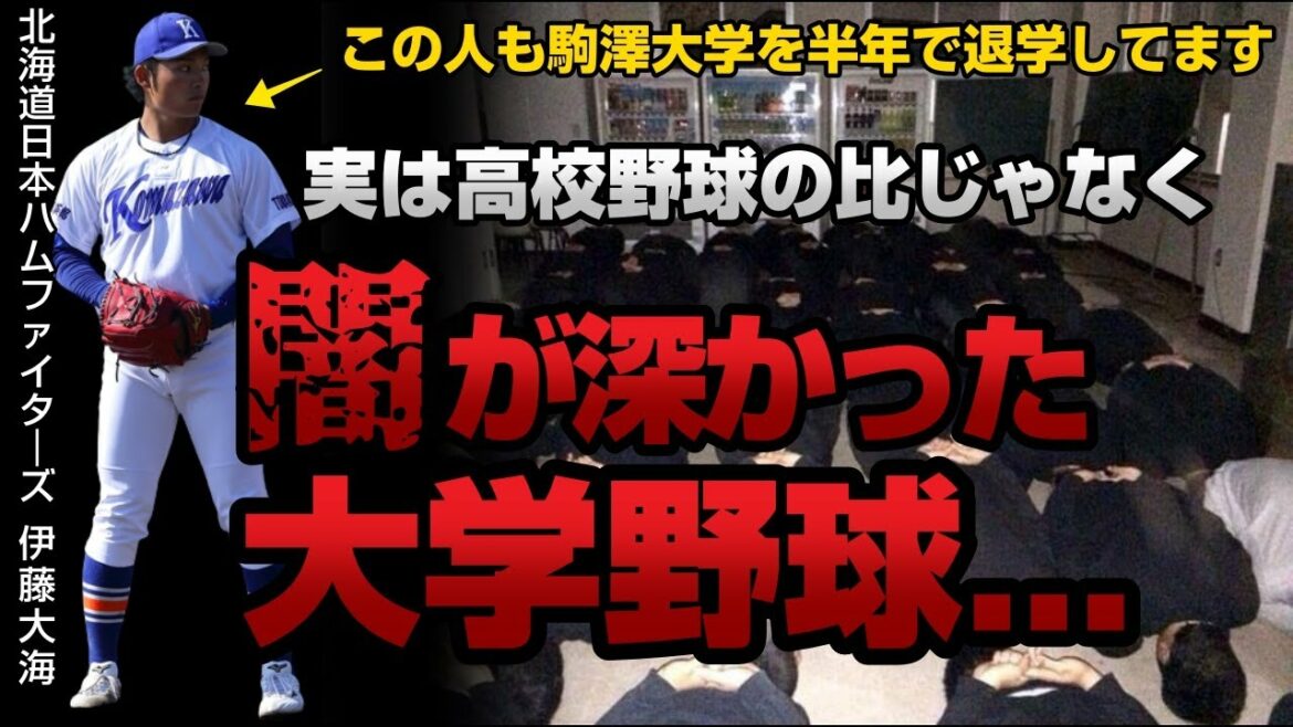 【大学野球の闇】実は高校野球の比じゃない…伊藤大海選手も駒澤大学を半年で退学！