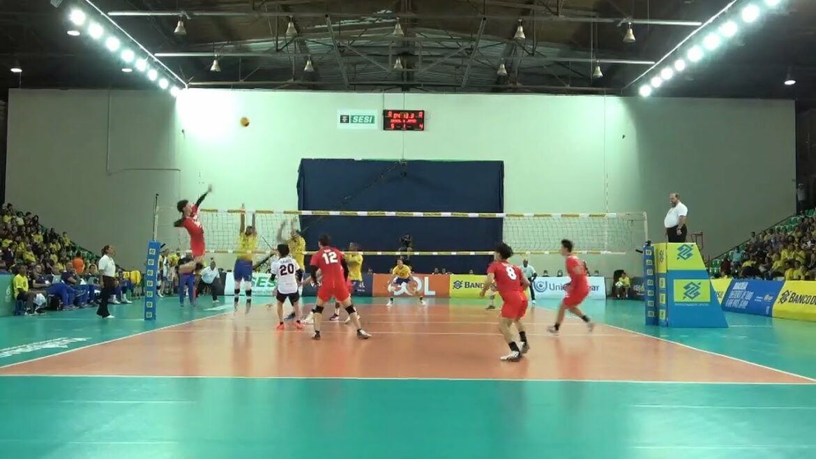 Yuki Ishikawa spiking Team Japan vs Brazil