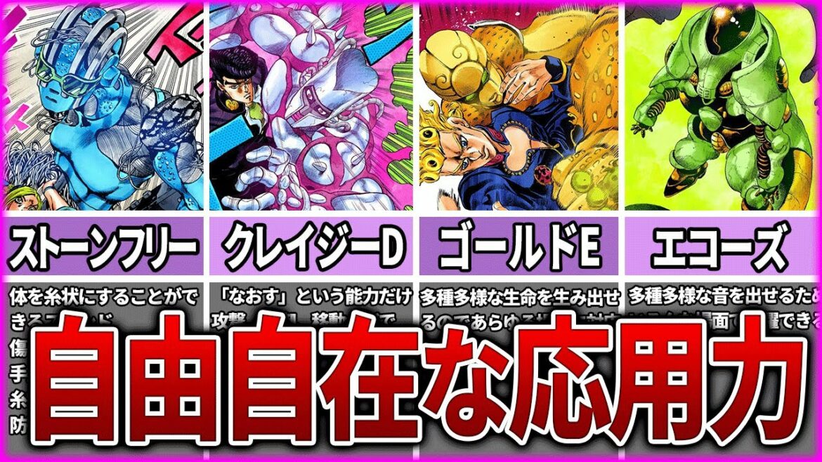 【ジョジョ】目からうろこ！応用力が高すぎるスタンド能力TOP7【ゆっくり解説】