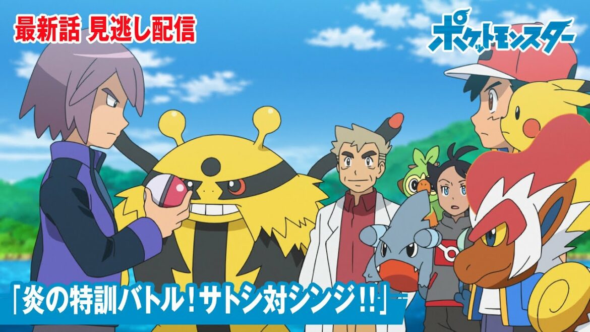 【公式】アニメ「ポケットモンスター」第114話「炎の特訓バトル！サトシ対シンジ！！」（見逃し配信）