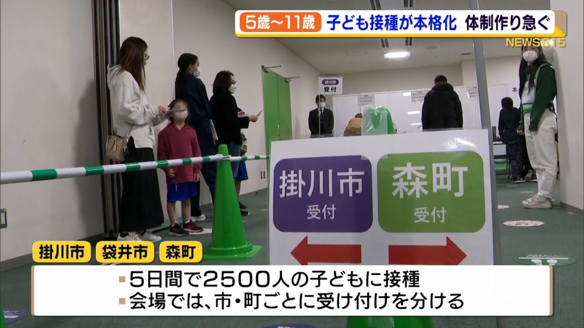 【新型コロナ】5～11歳のワクチン接種 合同会場など行政は体制作り急ぐ（静岡県）