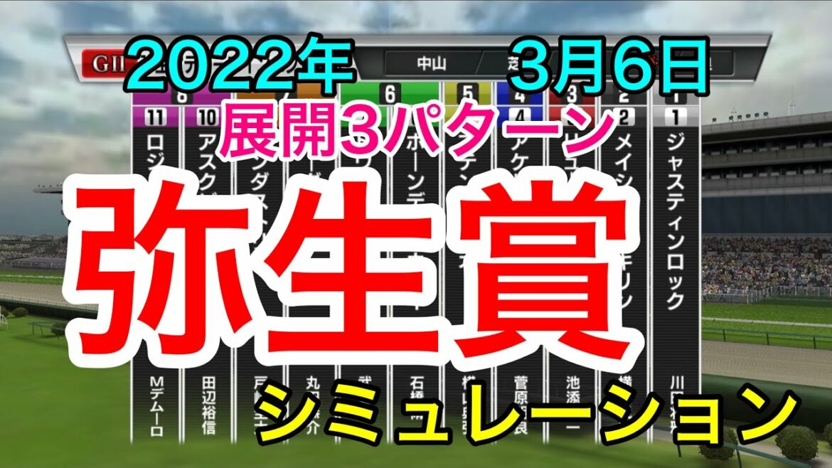 【競馬】弥生賞ディープインパクト記念2022 シミュレーション《展開3パターン》