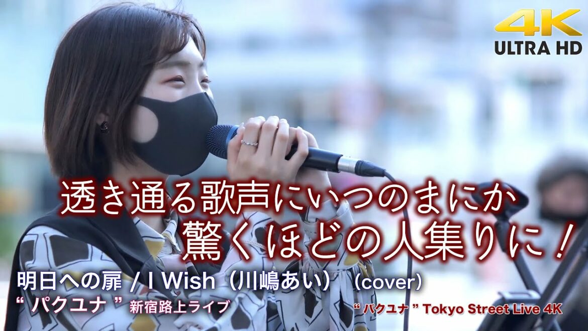 【 驚きの歌声 】透き通る歌声にいつのまにか驚くほどの人集りに! 明日への扉 / I Wish(川嶋あい)(cover)" パクユナ "  2022.5.4 新宿路上ライブ 4K映像 【 驚きの歌声 】透き通る歌声にいつのまにか驚くほどの人集りに! 明日への扉 / I Wish(川嶋あい)(cover)" パクユナ "  2022.5.4 新宿路上ライブ 4K映像