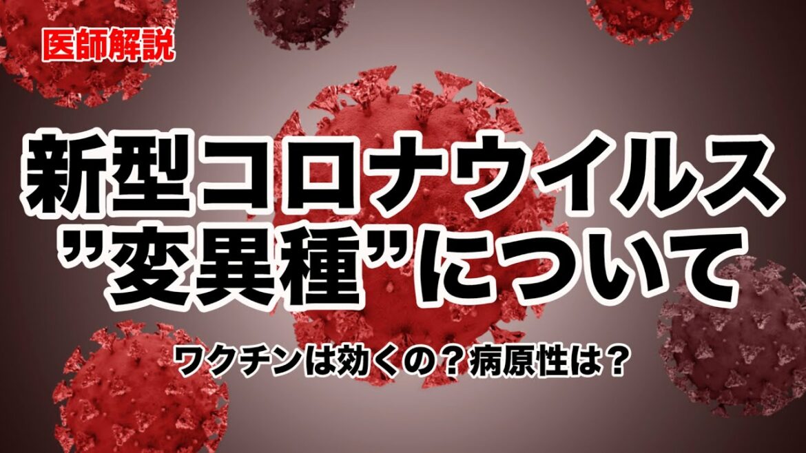 【医師解説】新型コロナ変異種の病原性やワクチンの効果について解説します