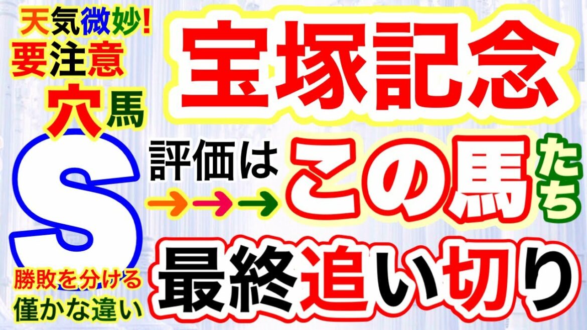 【宝塚記念2022】しーいちの最終追い切り評価
