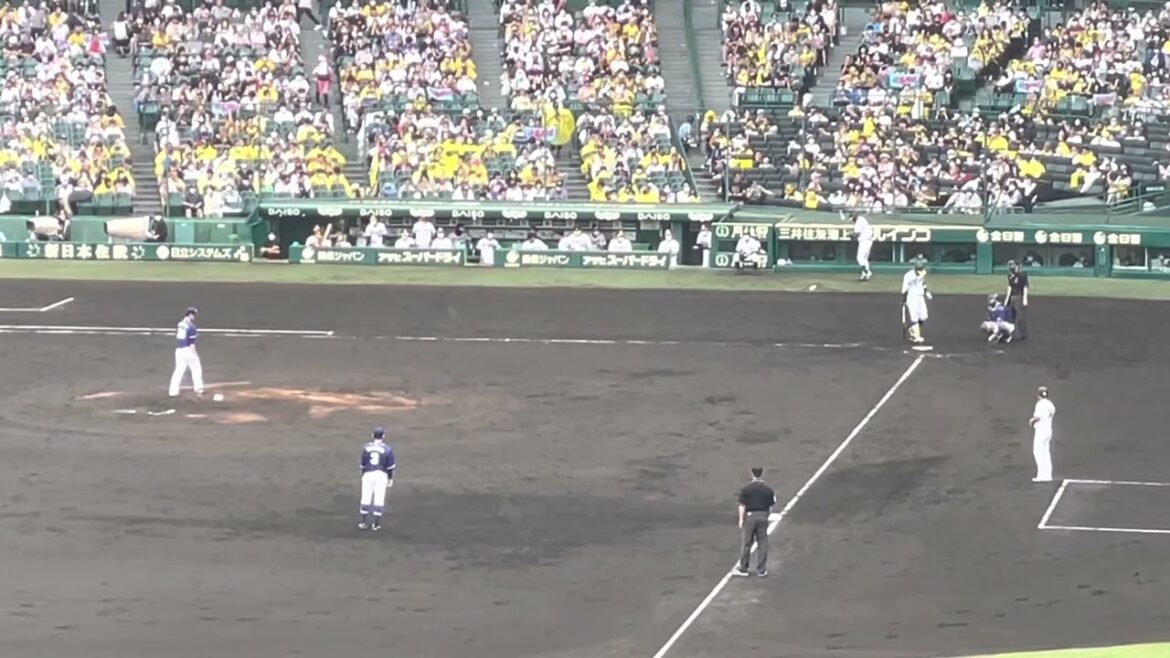 【4番の打撃】阪神 佐藤輝明選手 タイムリーツーベース🏟22.6.25回🆚中日  投手 阪神甲子園球場