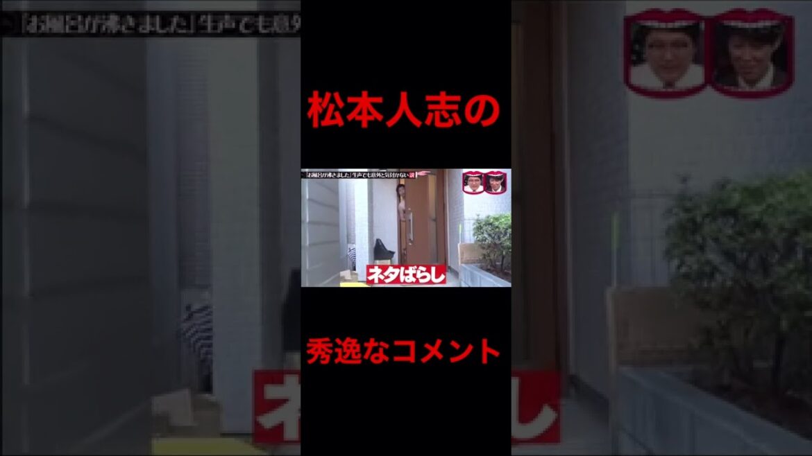 松本人志の秀逸なツッコミ