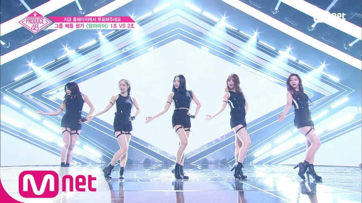 [ENG sub] PRODUCE48 [4회] ′국.프님의 마음을 물들이다′ 아이섀도우ㅣ카라 ♬맘마미아_1조 @그룹 배틀 180706 EP.4