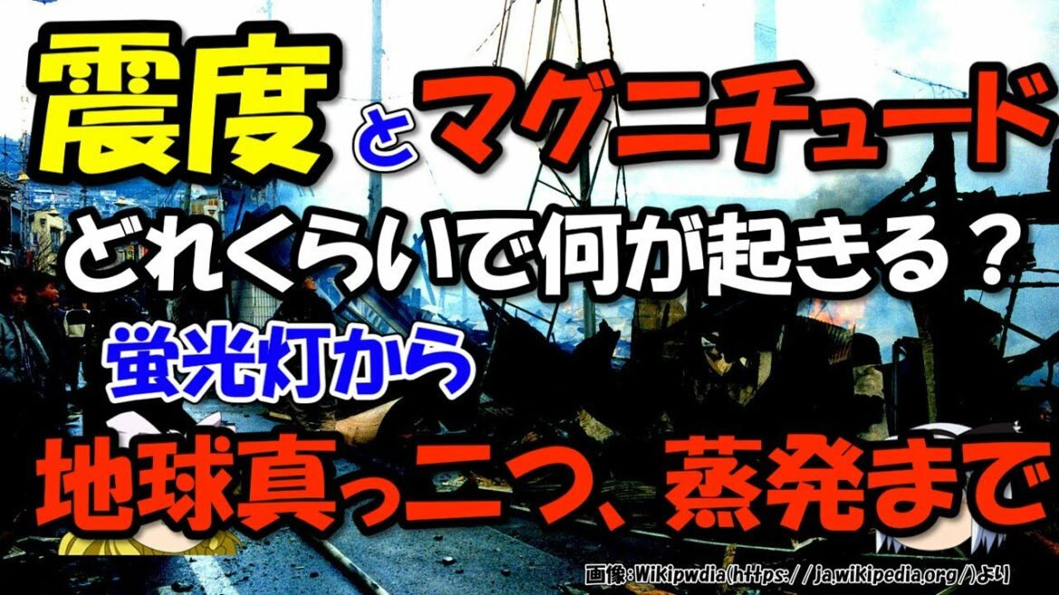 震度、マグニチュードとは～1上がると？最大は？歴史的大地震はどれくらい？【ゆっくり解説世界史】