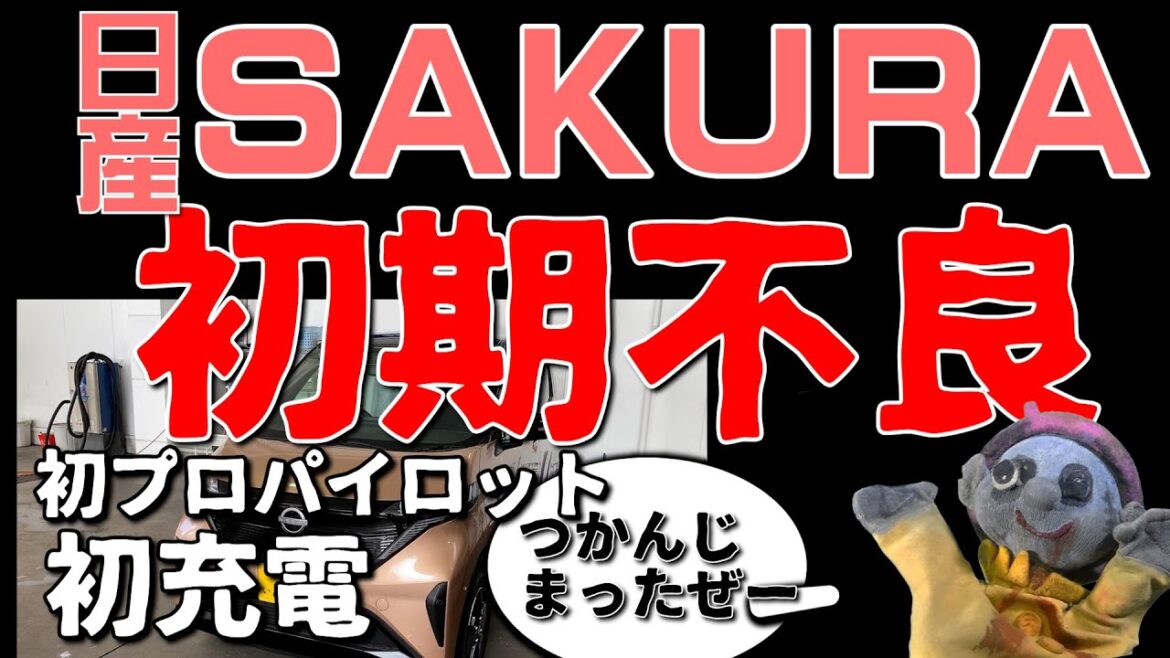 【日産SAKURA】あー初期不要発生！初充電・初プロパイロット