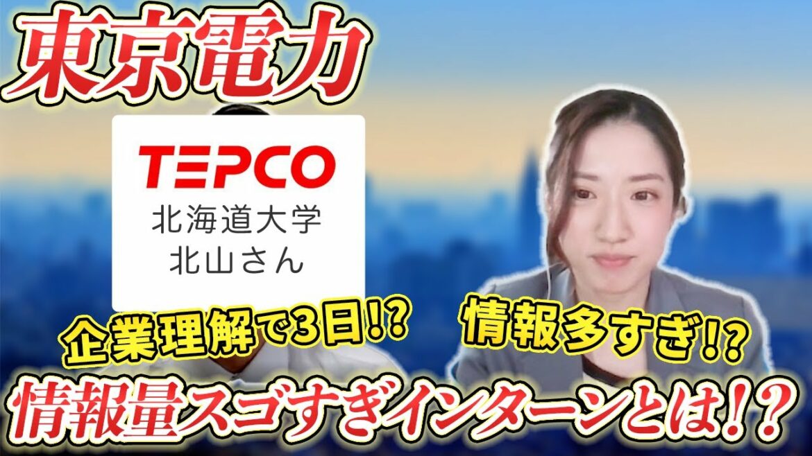 【東京電力】情報量多すぎるスゴいインターンに密着！
