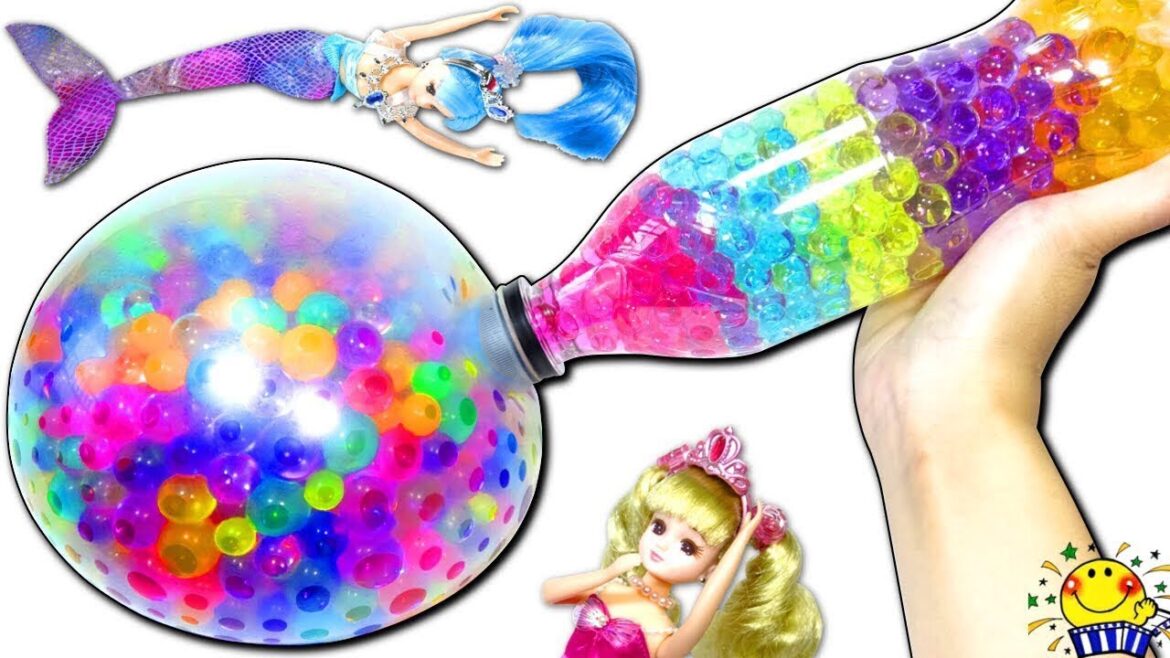 リカちゃん人魚姫とアンパンマンがぷよぷよボール風船スクイーズでお料理❤︎ワニと貝のウーモミニを救え！Orbeez Water balloon たまごMammy