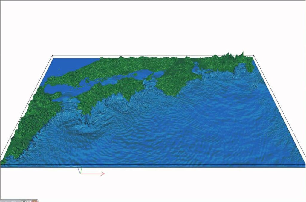 宝永地震による津波シミュレーション　Tsunami Simulation