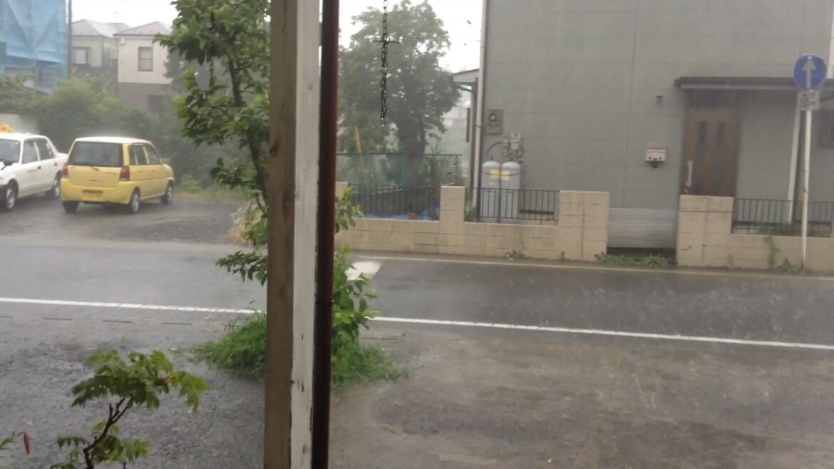 雹が降り稲光りで停電と三拍子 埼玉県南部 2017.7.18 14:30 1分位停電したけど800m離れたお宅では平気だっらしい