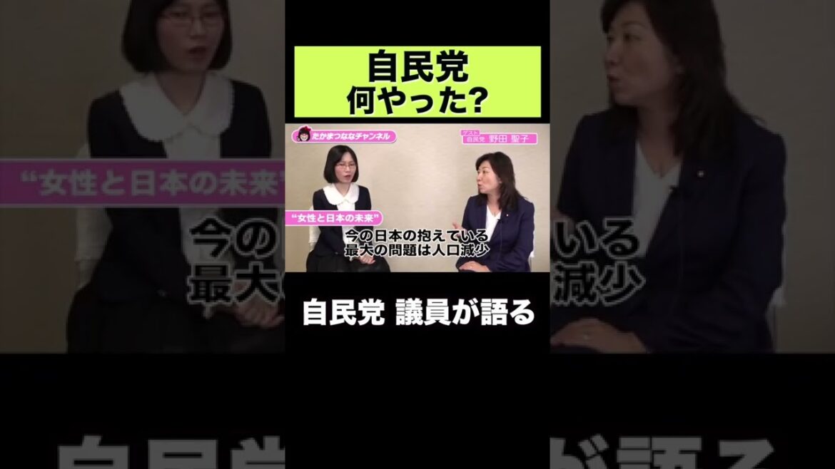 自民党何やった?【自民党 野田聖子】#shorts 自民党何やった?【自民党 野田聖子】#shorts
