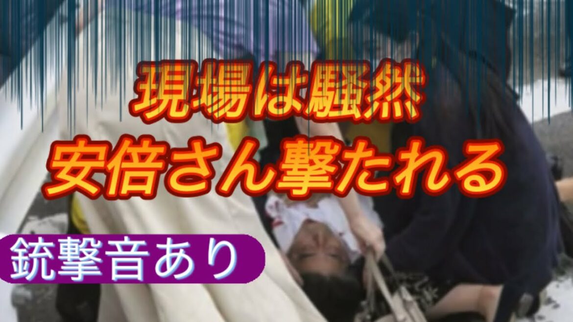 【衝撃映像】安倍元総理大臣が射殺されてしまいました。銃声音、ナレーションあり。【犯人　山上徹也】