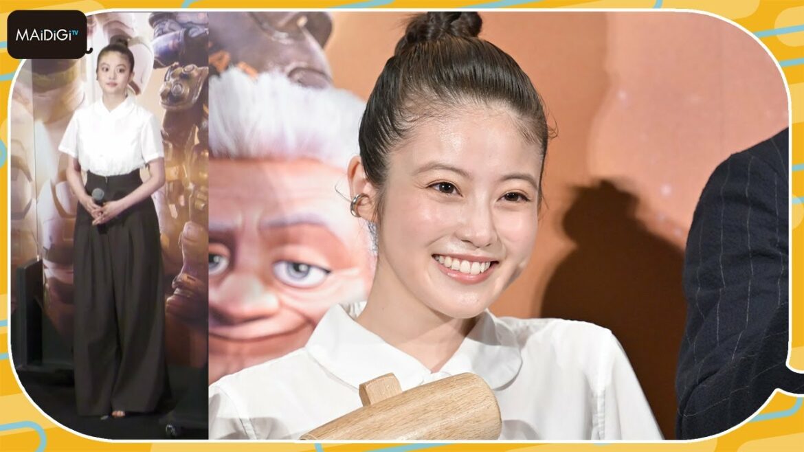 今田美桜、丸襟シャツ＆ハイウエストのワイドパンツでスタイルアップ　お団子ヘアがキュート！