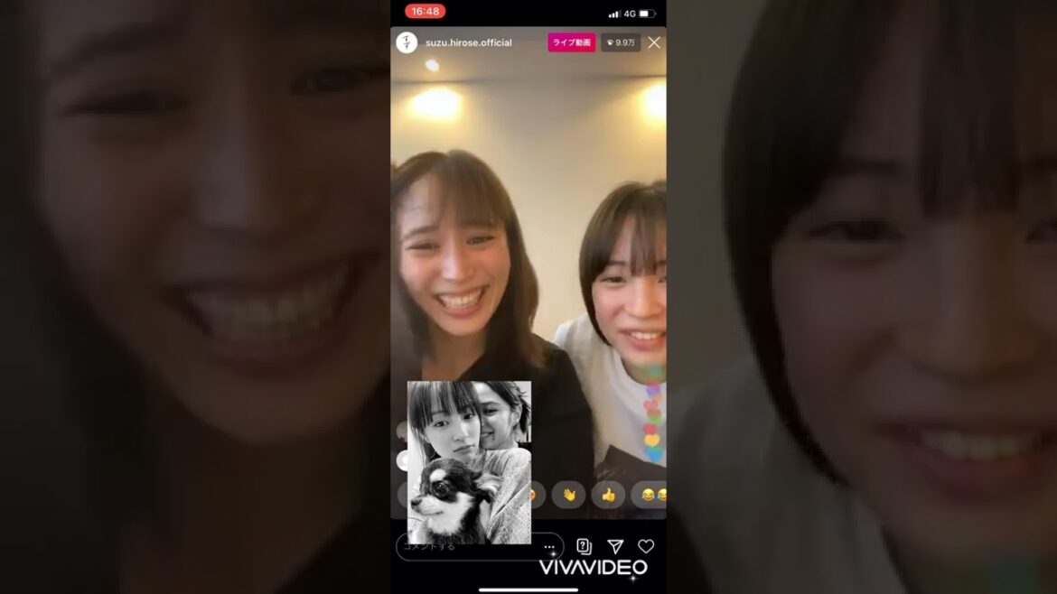4/26のインスタライブです！確認し合うところよ笑かわいいし仲良いし最高の姉妹。#広瀬すず　#広瀬アリス　#インスタライブ