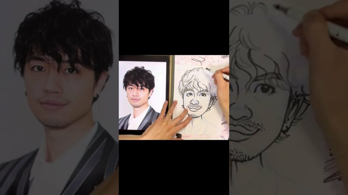 【お絵描き好き大集合！】斎藤工さんの似顔絵描いてみた！！ #斎藤工
