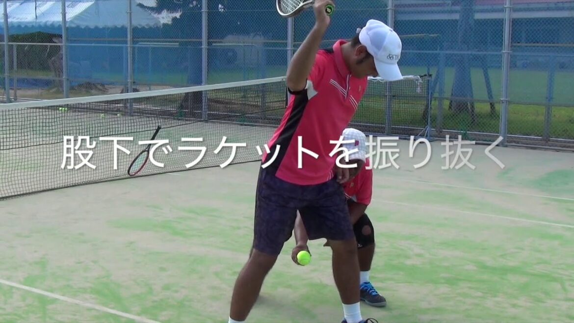 錦織圭ばりのスーパープレイ！「股抜きショット」テニス初心者がテニス上級者に見える技2