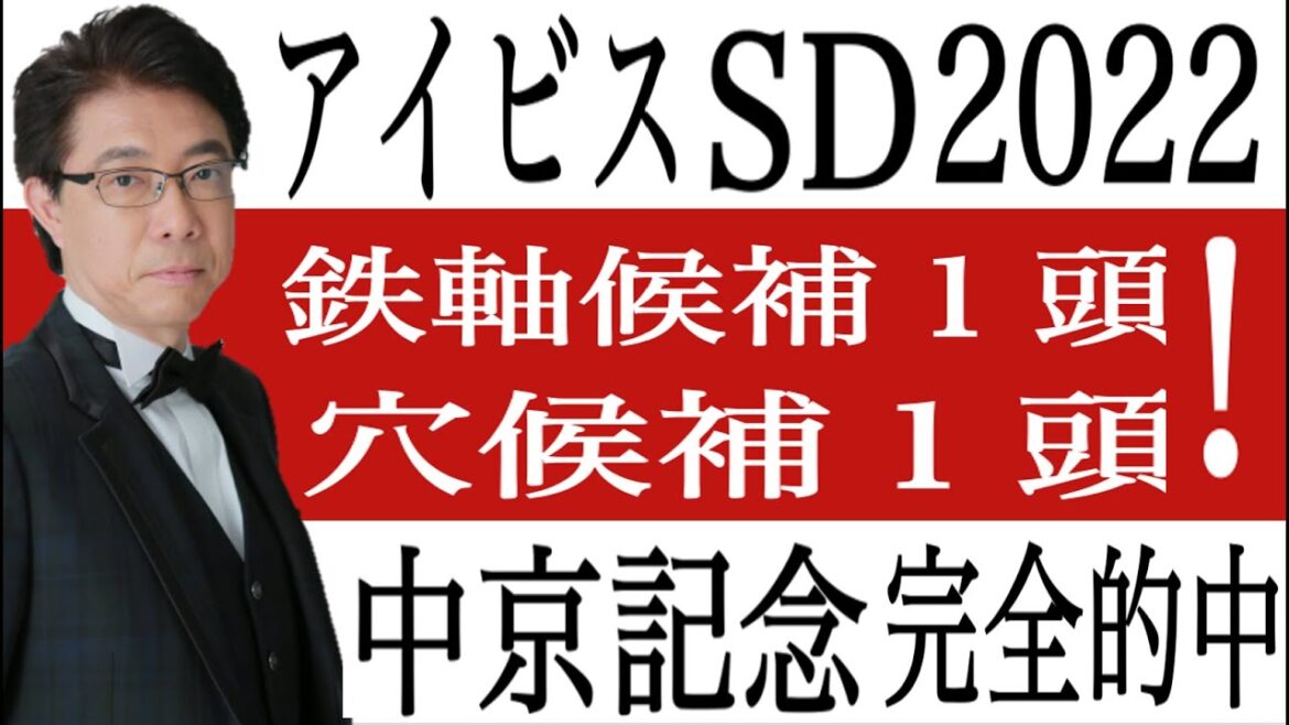 【アイビスSD2022】鉄軸候補１頭！穴候補１頭公開。中京記念完全的中！競馬過去データ分析予想