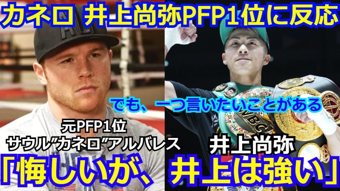 【衝撃】【日本語訳】PFP1位となった井上尚弥にカネロ・アルバレスが語ったコメントが話題に「悔しいが井上は強い。でも一つ言いたいことがある。」【ボクシング 海外の反応 ドネア】