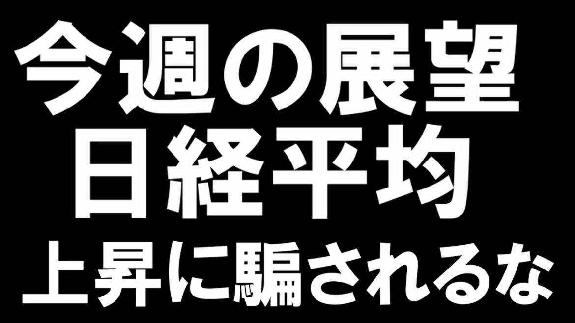 7/10　今週の展望　日経平均＆米国市場　CPI　暴落はまた来ます