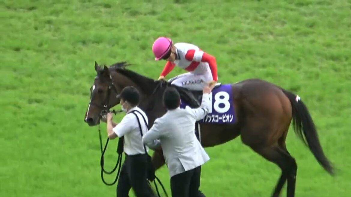 【NHKマイルカップ】2022 何度も姿勢よく観客にお辞儀 川田将雅 ウィニング 現地映像 ダノンスコーピオン