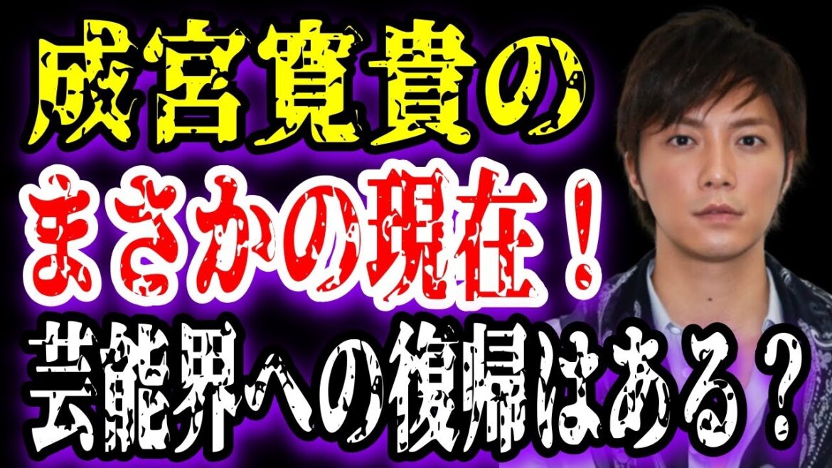 【ゆっくり解説】成宮寛貴のまさかの現在！芸能界への復帰はある？