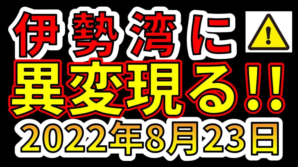 【要注意！】伊勢湾に異変が現れました！巨大地震と津波に備える必要があります！