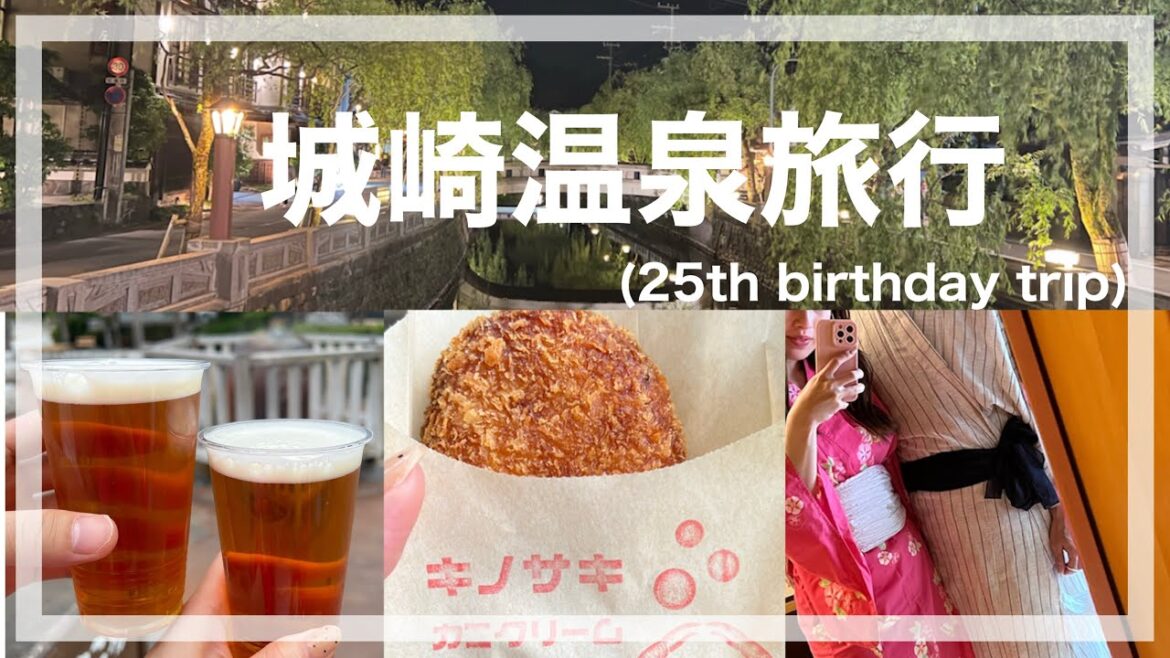 【誕生日vlog】25歳の誕生日に城崎温泉に💛/社会人/温泉旅行/新婚夫婦